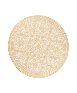 In- & Outdoor Teppich Rund - Summer Oriental Gelb