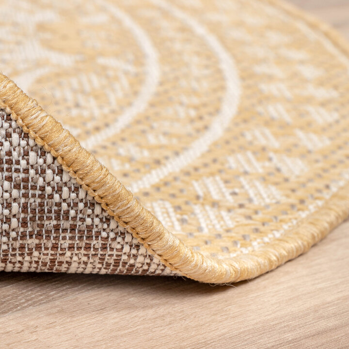In- & Outdoor Teppich Rund - Summer Oriental Gelb