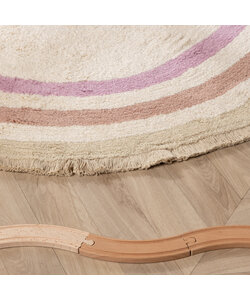Waschbarer Kinderteppich Oval - Milo Rosa