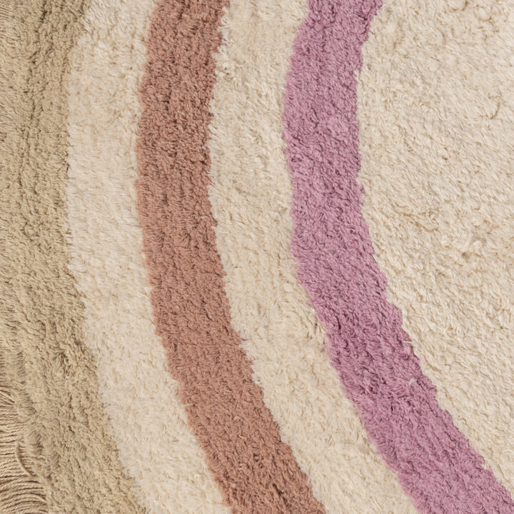 Waschbarer Kinderteppich Oval - Milo Rosa