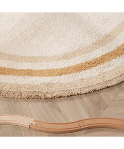Waschbarer Kinderteppich Oval - Milo Beige