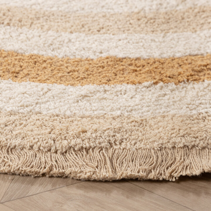 Waschbarer Kinderteppich Oval - Milo Beige