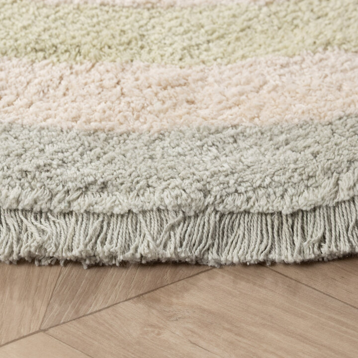 Waschbarer Kinderteppich Oval - Milo Grün