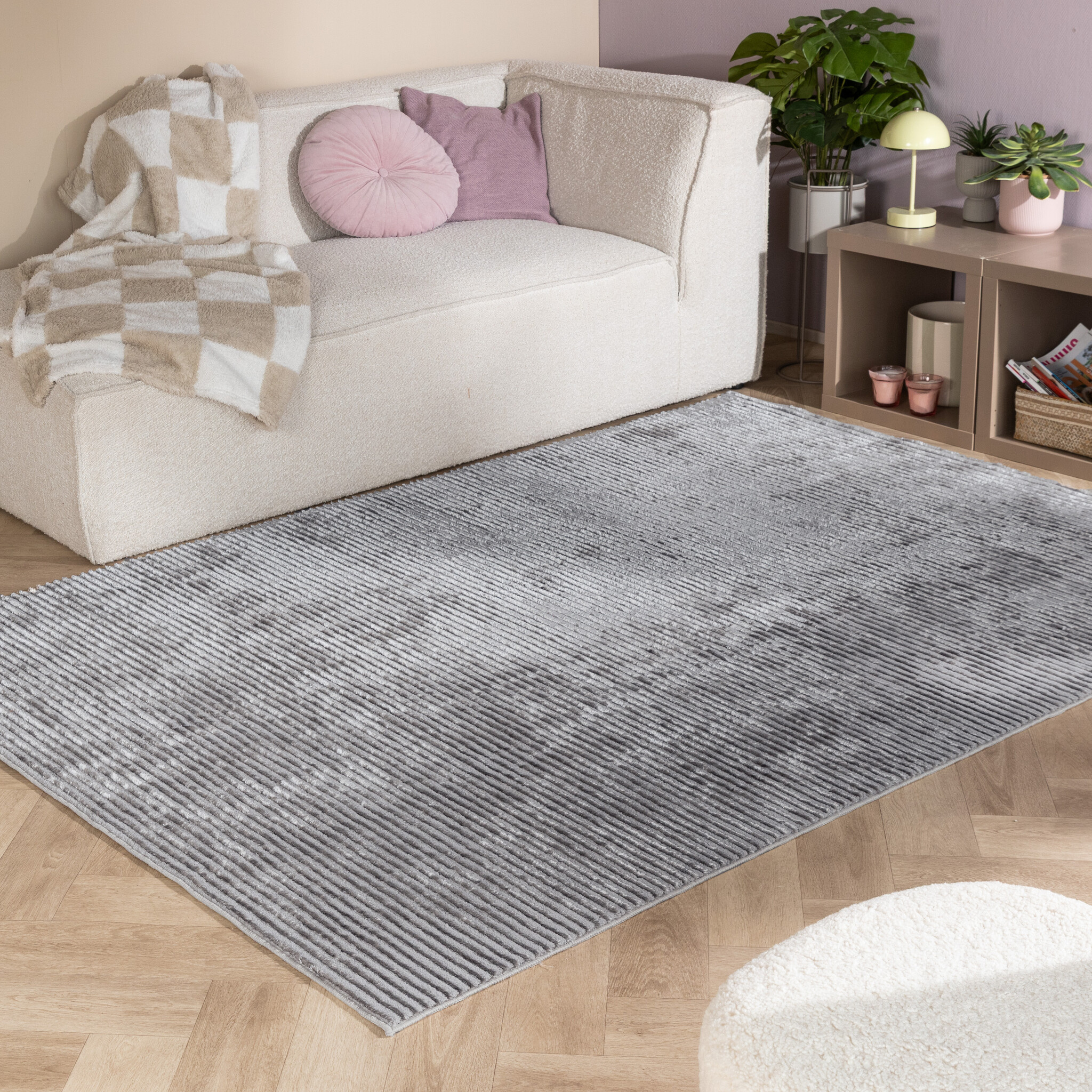 Kurzflor Teppich– Jewel Grau 120x170cm - FRAAI | Home&Living