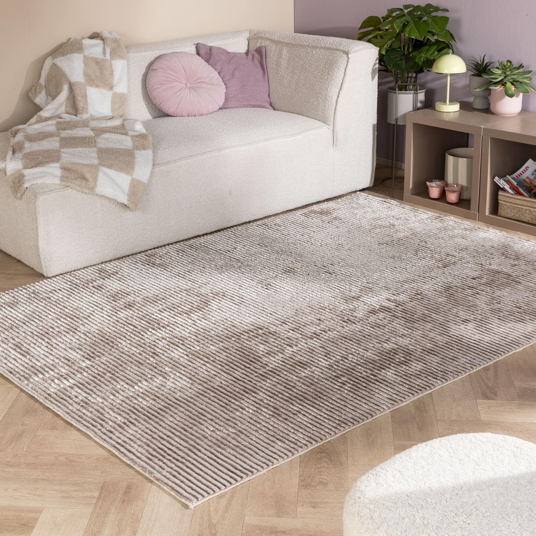 Kurzflor Teppich– Jewel Taupe 120x170cm - FRAAI | Home&Living