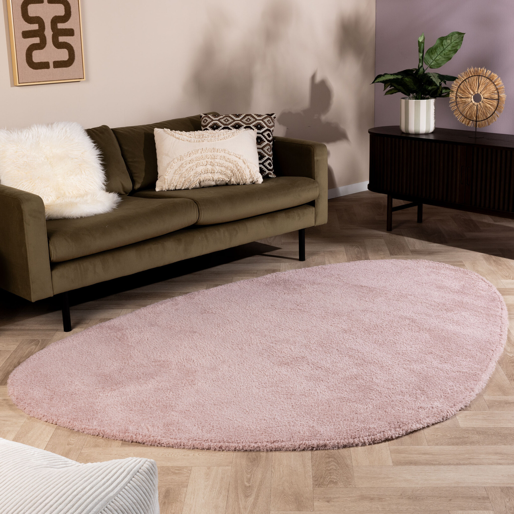 Weicher organischer Teppich – Teddy Rosa