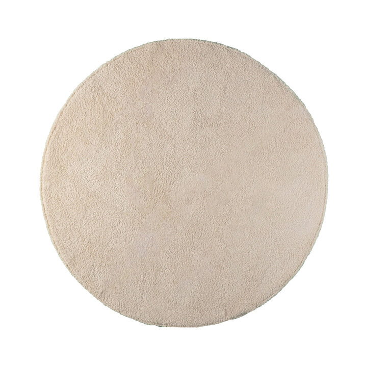Weicher runder Teppich – Teddy Creme