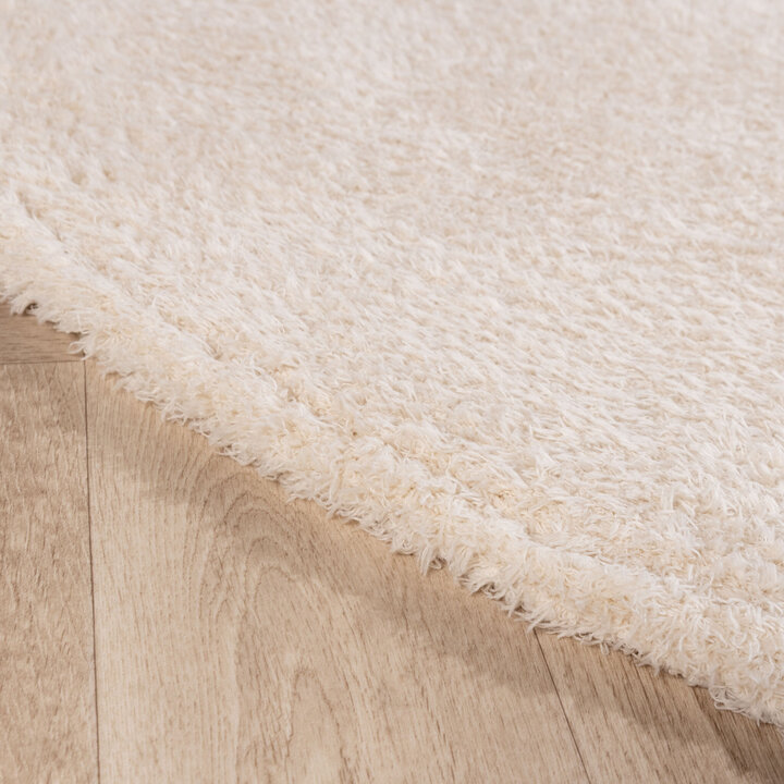 Weicher runder Teppich – Teddy Creme