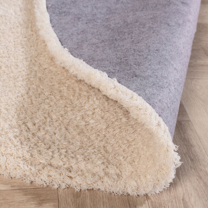 Weicher runder Teppich – Teddy Creme