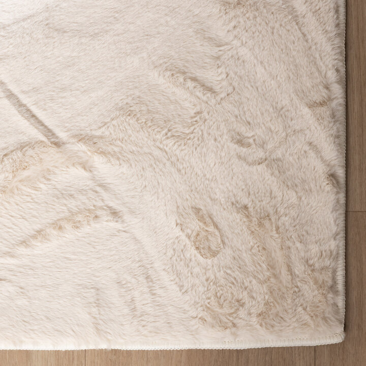 Flauschiger Läufer - Cozy Creme