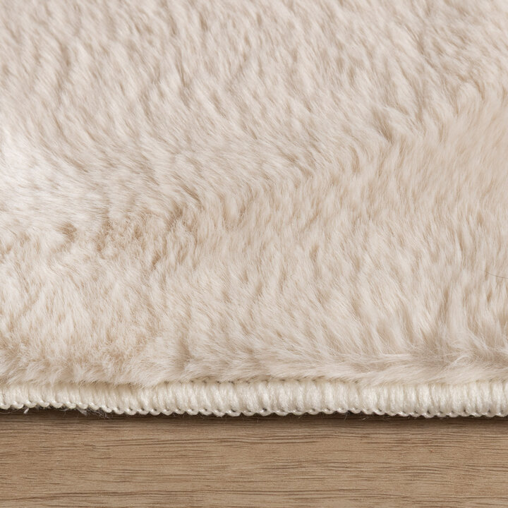 Flauschiger Läufer - Cozy Creme