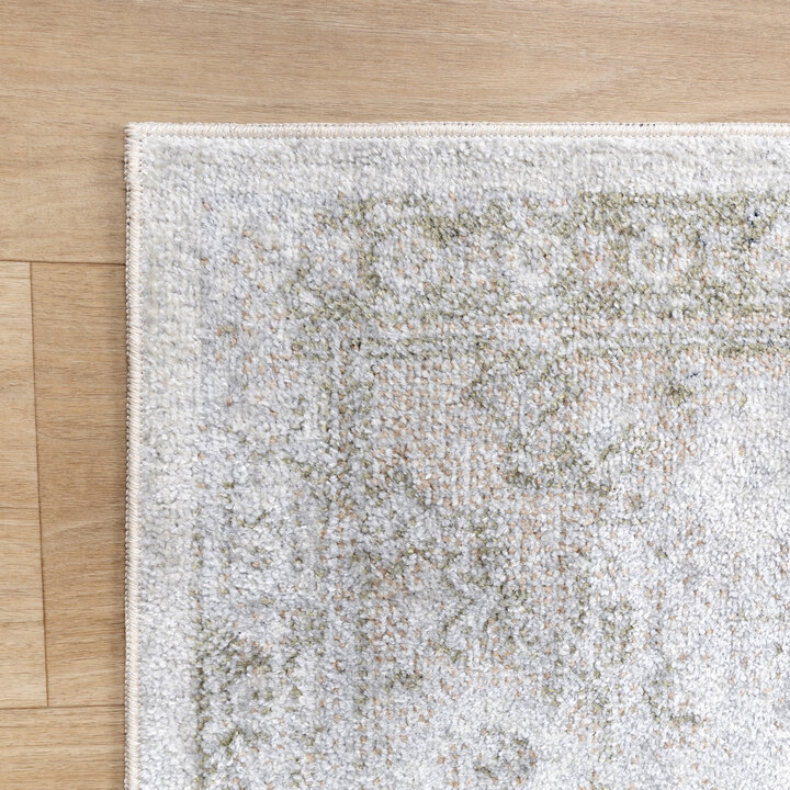 Waschbarer Teppich - Nova Aztec Olivgrün