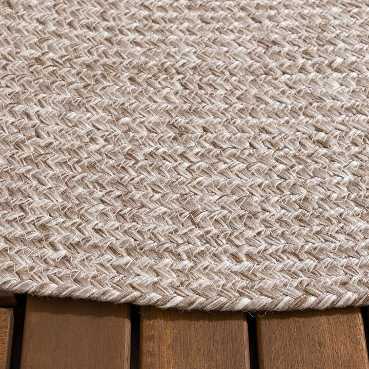 In- & Outdoor Jute Teppich Rund - Bali Beige
