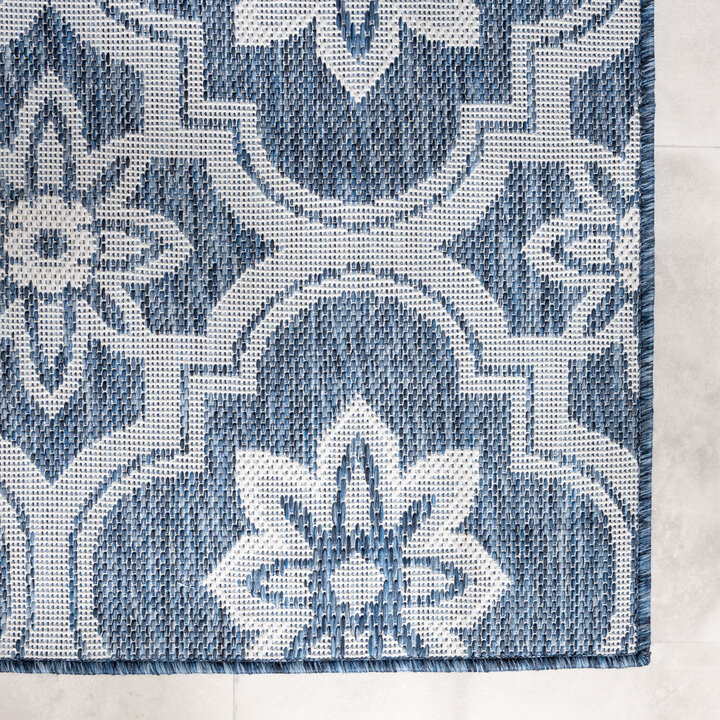 In- & Outdoor Teppich - Rio Flower Blau