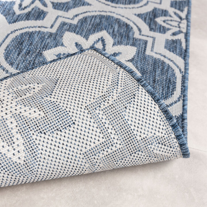 In- & Outdoor Teppich - Rio Flower Blau