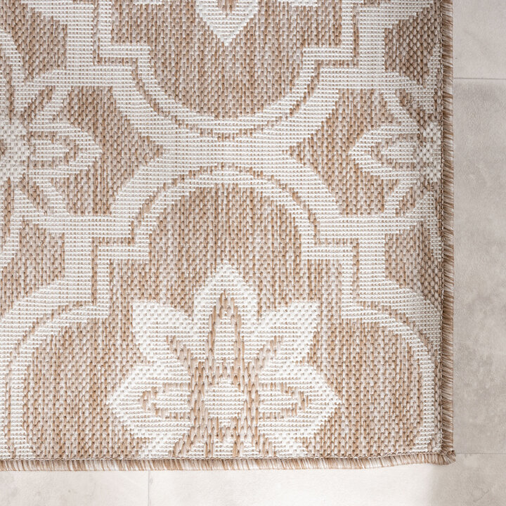 In- & Outdoor Teppich - Rio Flower Beige
