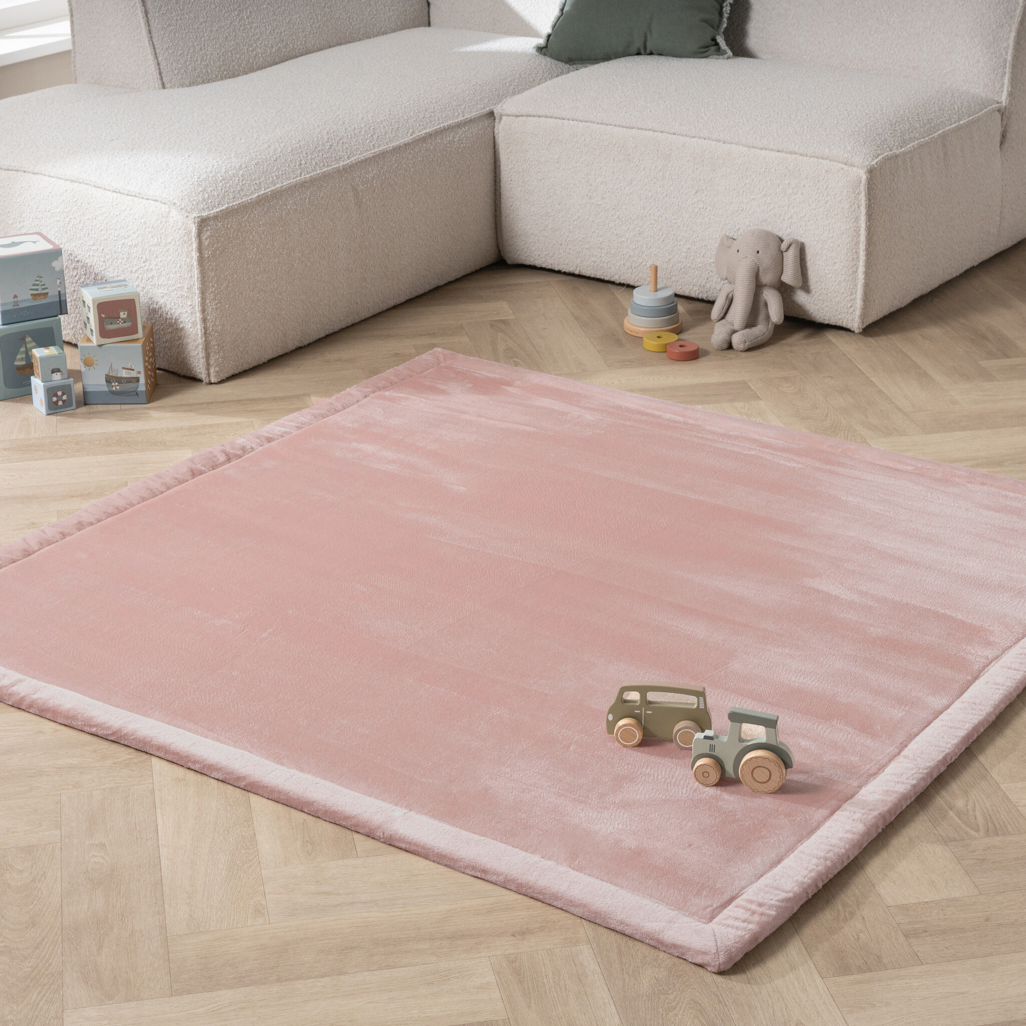 Waschbare Spielmatte Baby - Jip Rosa