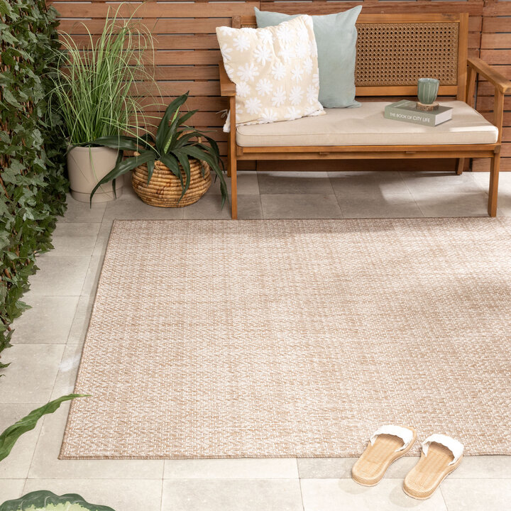 Garten Teppich - Nusa Lines Beige 