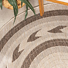Garten Teppich Rund - Nusa Orbit Braun Creme - thumbnail 2