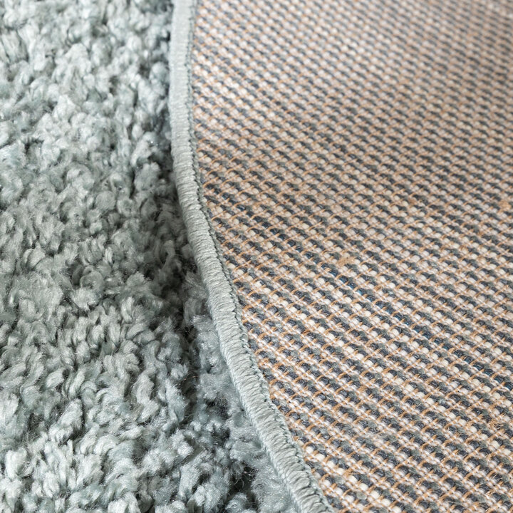Teppich Hochflor Rund - Wish Blau Grün 