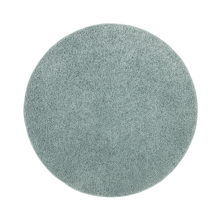 Teppich Hochflor Rund - Wish Blau Grün 