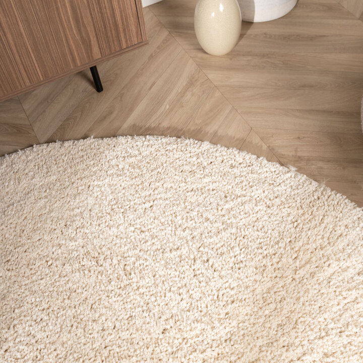 Teppich Hochflor Rund - Wish Creme