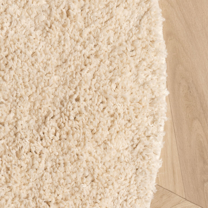 Teppich Hochflor Rund - Wish Creme