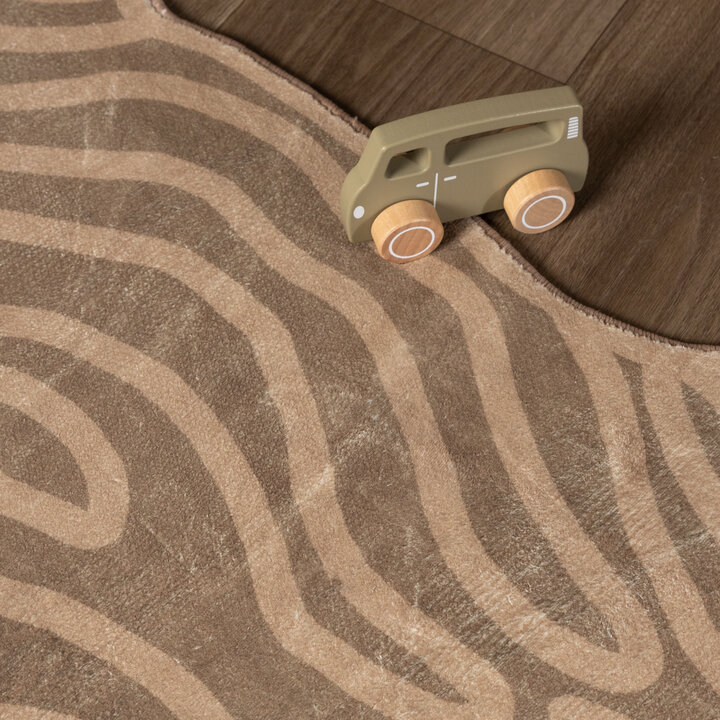 Waschbarer Kinderteppich - Raf Tiger Taupe