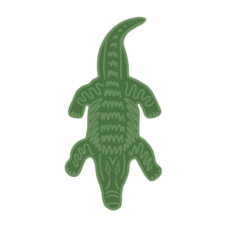 Waschbarer Kinderteppich - Raf Croco Grün