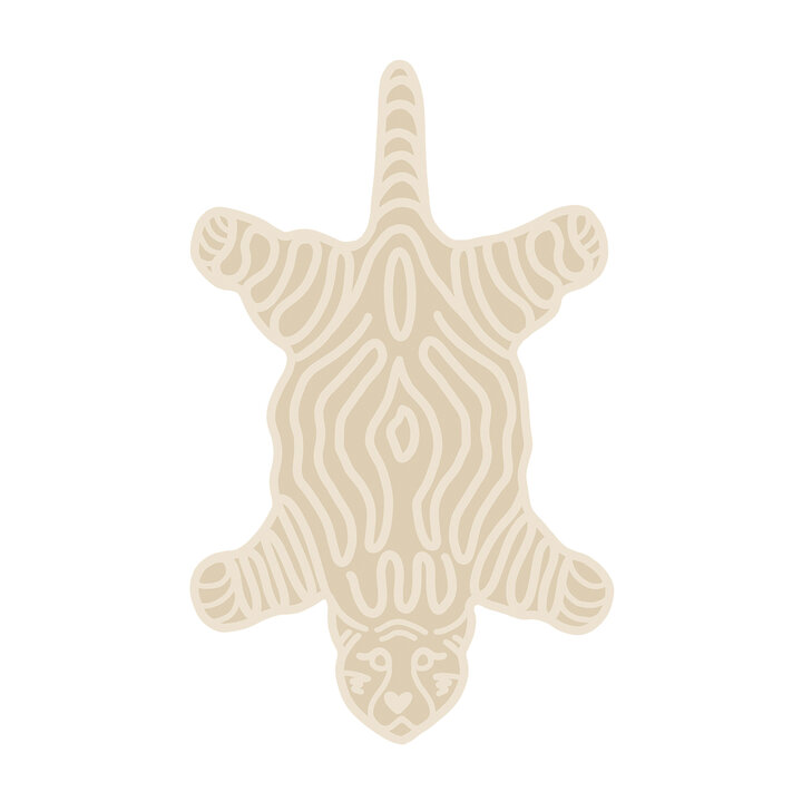 Waschbarer Kinderteppich - Raf Tiger Creme 