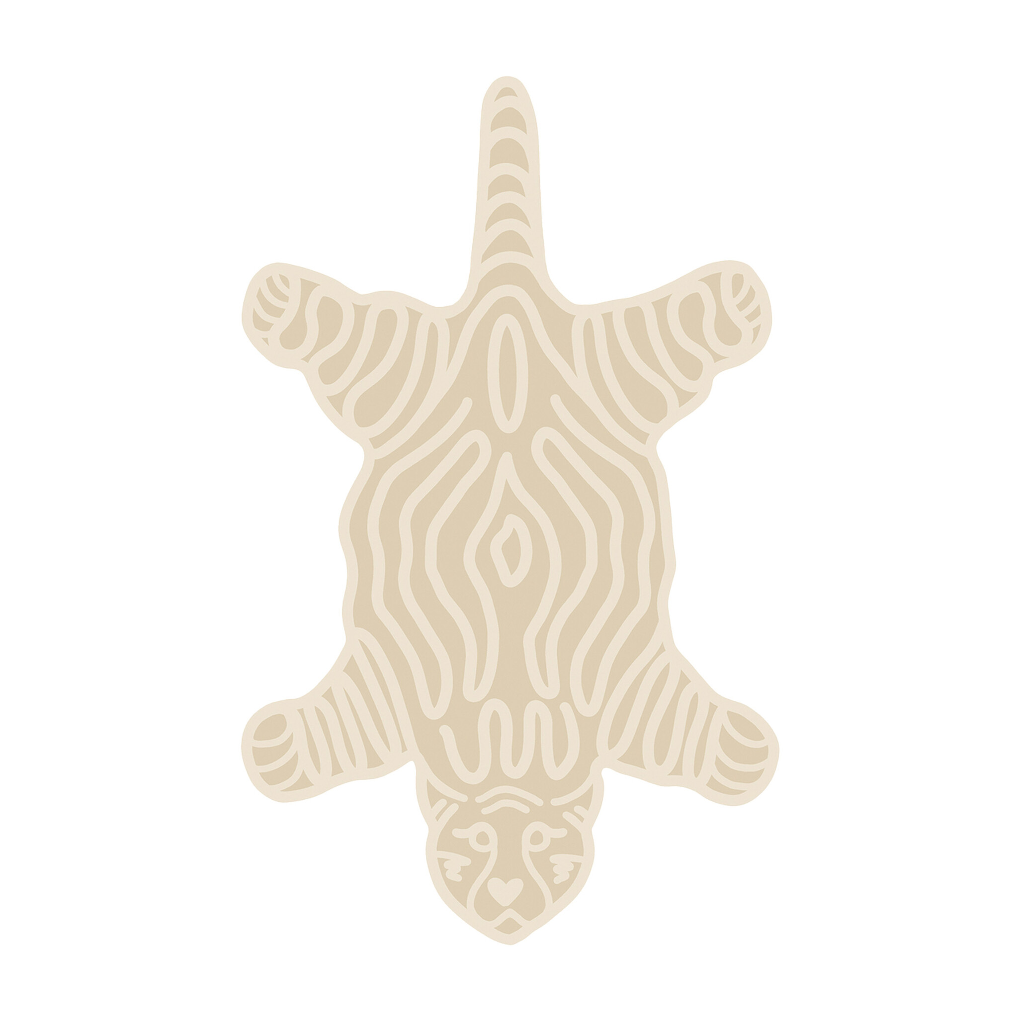 Waschbarer Kinderteppich - Raf Tiger Creme - sfeer