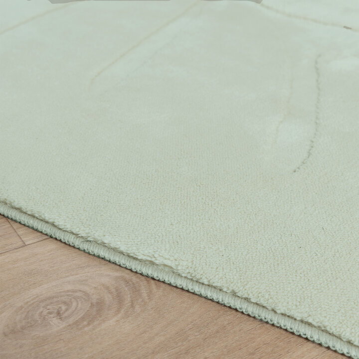 Kinderteppich Waschbar - Coco Blatt Grün