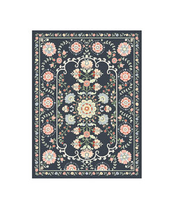 Teppich Vintage - Bibi Medaillon Blau