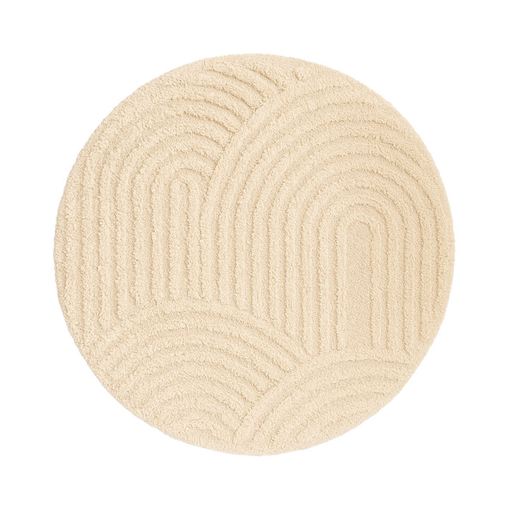 Teppich Skandinavisch Rund - Lova Arches Beige