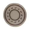 Garten Teppich Rund - Nusa Orbit Braun Creme - thumbnail 1