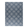 Geometrischer Outdoor Teppich - Faro Ripple Blau - thumbnail 1