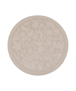 Waschbare Spielmatte Rund - Flo Beige