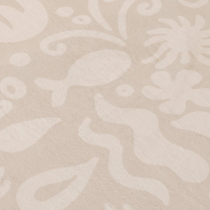 Waschbare Spielmatte Rund - Flo Beige