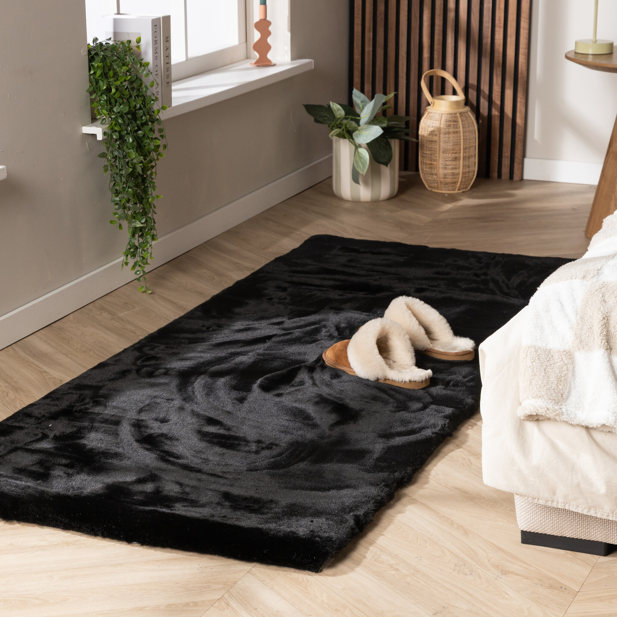 Hochflor Läufer - Comfy Supreme Schwarz