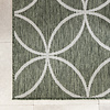 Geometrischer Outdoor Teppich - Faro Ripple Grün  Weiß - thumbnail 3