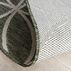 Geometrischer Outdoor Teppich - Faro Ripple Grün  Weiß - thumbnail 5