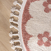Waschbarer Kinderteppich Rund - Moos Flower Rosa - thumbnail 4