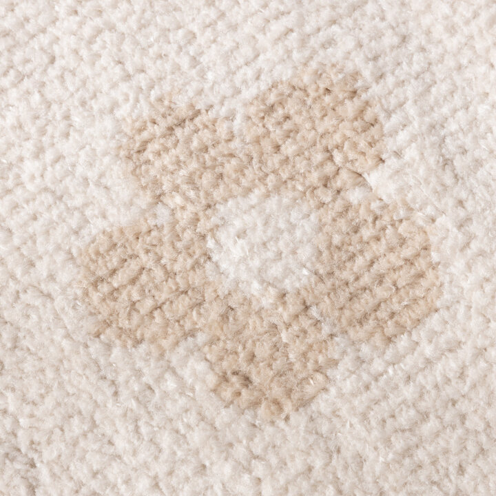 Waschbarer Kinderteppich Rund - Moos Flower Creme
