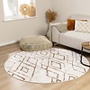 Hochflor Teppich Rund - Blend Diamond Creme Bunt - thumbnail