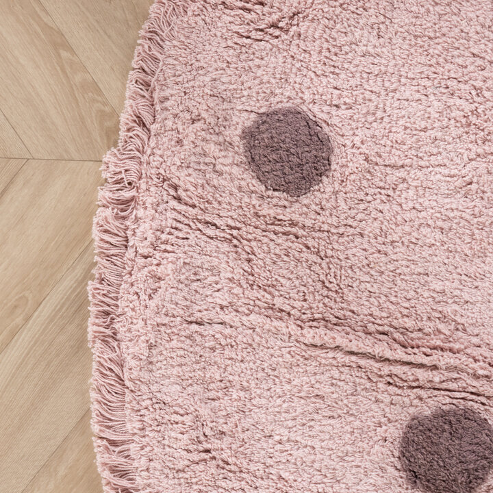 Teppich Kinderzimmer Rund - Lou Dots Lila