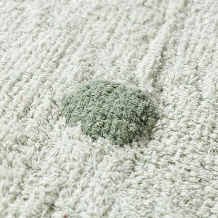 Teppich Kinderzimmer Rund - Lou Dots Grün
