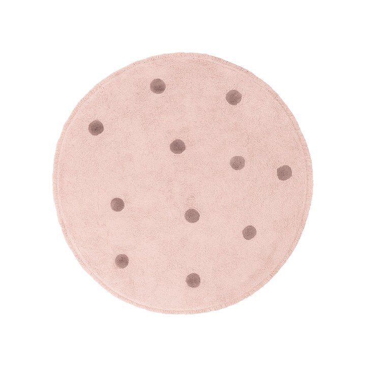 Teppich Kinderzimmer Rund - Lou Dots Lila