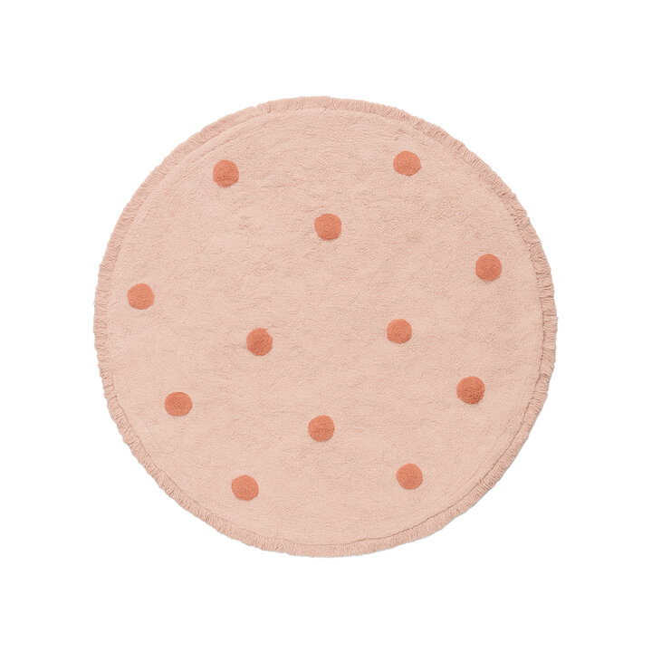 Teppich Kinderzimmer Rund - Lou Dots Rosa