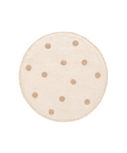 Teppich Kinderzimmer Rund - Lou Dots Taupe