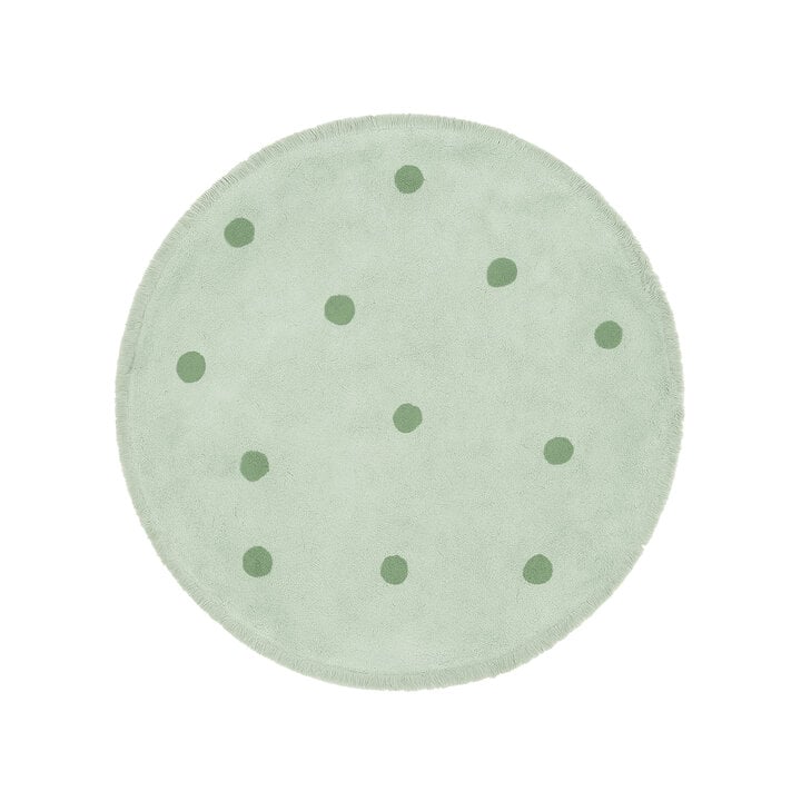 Teppich Kinderzimmer Rund - Lou Dots Grün